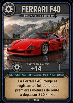 Carte Ferrari F40
